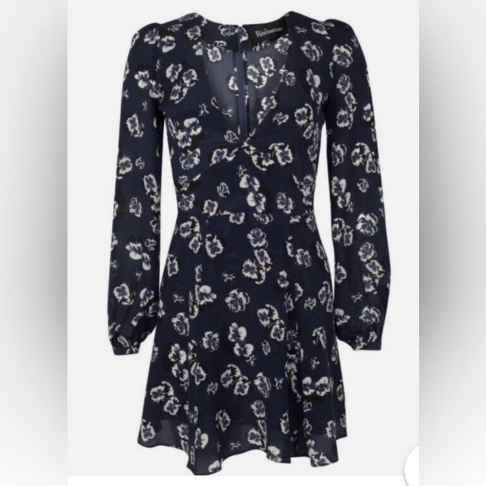 Realisation Par kate navy pansy dress xs